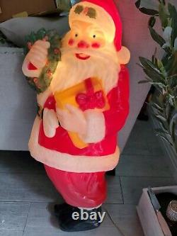 Vtg 1950 Noma Santa Claus 30 Plastic Blow Mold Illuminated