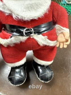 Vtg 1950's Rushton Coca-cola Santa Claus Plush 16 Doll Black Boots