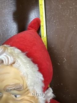 Vtg 1950's Rushton Coca-cola Santa Claus Plush 16 Doll Black Boots