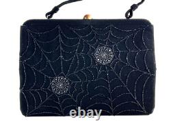 Vtg 1950's Soure Bag Halloween Spider Web Purse New York NYC L@@K