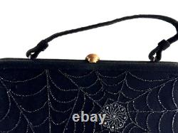Vtg 1950's Soure Bag Halloween Spider Web Purse New York NYC L@@K