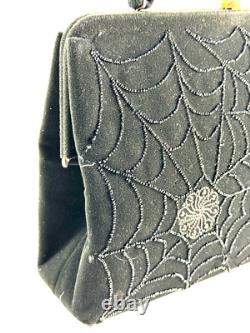 Vtg 1950's Soure Bag Halloween Spider Web Purse New York NYC L@@K