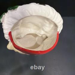 Vtg 1956 MCM Napco Christmas Girl Holding Round Gift Package Head Vase CX2348B