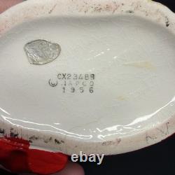 Vtg 1956 MCM Napco Christmas Girl Holding Round Gift Package Head Vase CX2348B