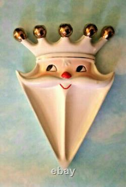 Vtg 1960 Holt Howard 9 Crown King Santa Christmas Tray Plate Dish Plaque Japan