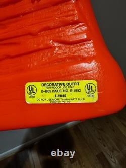 Vtg 1960s BAYSHORE Haunted House Blow Mold OrangeWitch Cat Bat INTACT UL Sticker