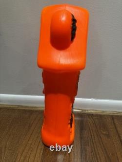 Vtg 1960s BAYSHORE Haunted House Blow Mold OrangeWitch Cat Bat INTACT UL Sticker