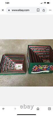 Vtg 1990s 12 Days Of Christmas Nesting Boxes Barrington Studios Judy Hand