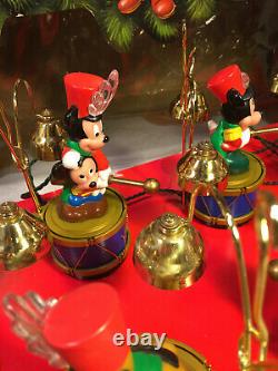 Vtg 1992 Mr Christmas Disney Mickeys Marching Band Musical Bells 35 Songs