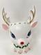 Vtg 60s Napco Christmas Rudolph Reindeer Head Vase Planter White Qx-5477