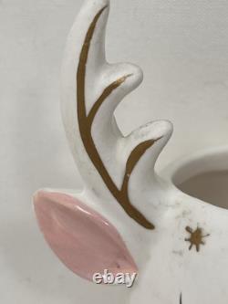 Vtg 60s Napco Christmas Rudolph Reindeer Head Vase Planter White QX-5477 Vtg 60s Napco Christmas Rudolph Reindeer Head Vase Planter White QX-5477