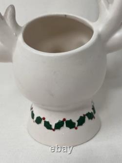 Vtg 60s Napco Christmas Rudolph Reindeer Head Vase Planter White QX-5477 Vtg 60s Napco Christmas Rudolph Reindeer Head Vase Planter White QX-5477