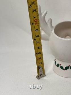 Vtg 60s Napco Christmas Rudolph Reindeer Head Vase Planter White QX-5477 Vtg 60s Napco Christmas Rudolph Reindeer Head Vase Planter White QX-5477