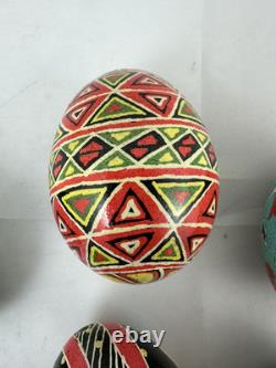 Vtg 70s-80s Ukrainian Easter Eggs Pysanky Hand Painted Real Blown Lot Of 10 Vtg 70s-80s Ukrainian Easter Eggs Pysanky Hand Painted Real Blown Lot Of 10