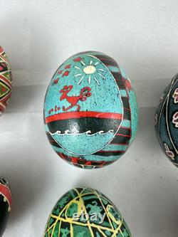Vtg 70s-80s Ukrainian Easter Eggs Pysanky Hand Painted Real Blown Lot Of 10 Vtg 70s-80s Ukrainian Easter Eggs Pysanky Hand Painted Real Blown Lot Of 10
