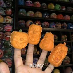 Vtg 80's Todd Masters Oh Lantern Family Foam Pumpkin Original Finger Puppet Lot