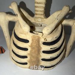 Vtg Bethany Lowe Halloween Skeleton Candy Container Paper Mache Retired -Read