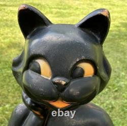 Vtg Black Cat on a Pumpkin Halloween Blow Mold Empire Carolina Enterprises 34 Vtg Black Cat on a Pumpkin Halloween Blow Mold Empire Carolina Enterprises 34