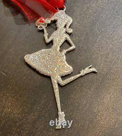 Vtg Brighton Party Girl Christmas Ornament Green Shoes A Wish for Peace on Earth