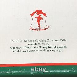 Vtg. Caroling Musical Electronic Christmas Bells Decor Ye Merrie Minstrel TESTED