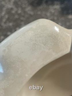 Vtg. Ceramic White Iridescent/Pearl -Atlantic Mold Xmas Tree Blue Lights1975
