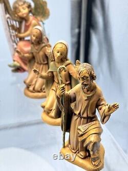 Vtg Fontanini Depose Lot of #9 Figures Nativity and Angels- from -3 to 7 tall