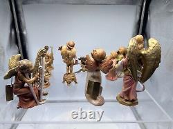 Vtg Fontanini Depose Lot of #9 Figures Nativity and Angels- from -3 to 7 tall