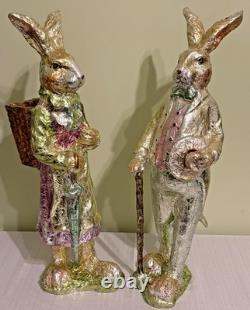 Vtg Gantz Foil Wrapped Faux Chocolate Easter Bunnies Rabbits- A Rare 21 Pair