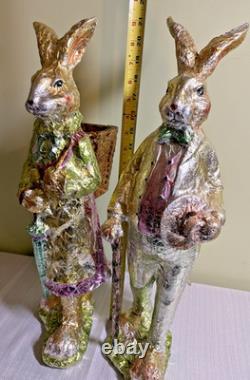 Vtg Gantz Foil Wrapped Faux Chocolate Easter Bunnies Rabbits- A Rare 21 Pair