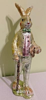 Vtg Gantz Foil Wrapped Faux Chocolate Easter Bunnies Rabbits- A Rare 21 Pair