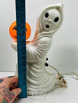 Vtg General Foam Universal Blow Mold Halloween Ghost Pumpkin light UNTESTED