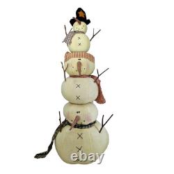 Vtg HONEY and ME stacked Snowman tower very Tall 24 cloth Rare 2005 figure