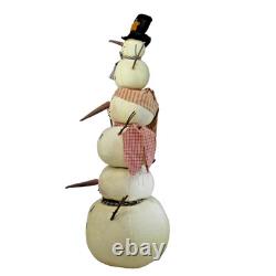 Vtg HONEY and ME stacked Snowman tower very Tall 24 cloth Rare 2005 figure