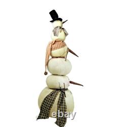 Vtg HONEY and ME stacked Snowman tower very Tall 24 cloth Rare 2005 figure