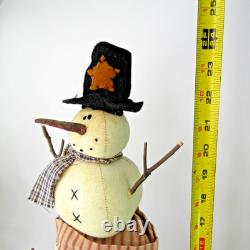 Vtg HONEY and ME stacked Snowman tower very Tall 24 cloth Rare 2005 figure