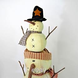 Vtg HONEY and ME stacked Snowman tower very Tall 24 cloth Rare 2005 figure
