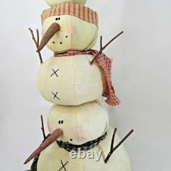 Vtg HONEY and ME stacked Snowman tower very Tall 24 cloth Rare 2005 figure