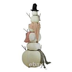 Vtg HONEY and ME stacked Snowman tower very Tall 24 cloth Rare 2005 figure