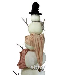 Vtg HONEY and ME stacked Snowman tower very Tall 24 cloth Rare 2005 figure