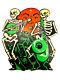 Vtg Halloween 30s 40s Beistle Embossed Diecut Skeletons Guitar Saxophone Moon
