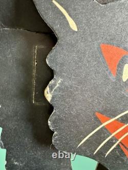 Vtg Halloween BLACK CAT Diecut 16 STANDEE Stand Up EASEL BACK Decoration LUHRS Vtg Halloween BLACK CAT Diecut 16 STANDEE Stand Up EASEL BACK Decoration LUHRS