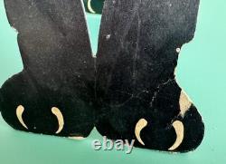 Vtg Halloween BLACK CAT Diecut 16 STANDEE Stand Up EASEL BACK Decoration LUHRS Vtg Halloween BLACK CAT Diecut 16 STANDEE Stand Up EASEL BACK Decoration LUHRS