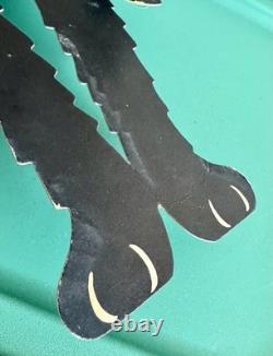 Vtg Halloween BLACK CAT Diecut 16 STANDEE Stand Up EASEL BACK Decoration LUHRS Vtg Halloween BLACK CAT Diecut 16 STANDEE Stand Up EASEL BACK Decoration LUHRS