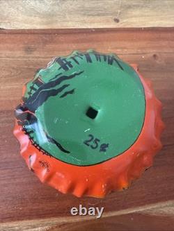 Vtg Halloween US Metal Toy Tin Litho Jack'O Lantern JOL Haunted House Witch Owl