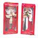 Vtg Holiday Time Christmas Deluxe Animated Motionettes Santa & Mrs Claus Figures