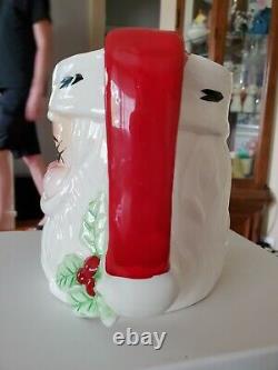 Vtg. JOSEF ORIGINALS Christmas Santa Pitcher and Mugs Set Korea MINT