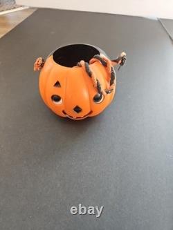 Vtg Kokomold BLACK Plastic Double Sided Jack O Lantern Pumpkin Trick Or Treat Vtg Kokomold BLACK Plastic Double Sided Jack O Lantern Pumpkin Trick Or Treat
