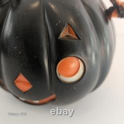 Vtg Kokomold BLACK Plastic Double Sided Jack O Lantern Pumpkin Trick Or Treat Vtg Kokomold BLACK Plastic Double Sided Jack O Lantern Pumpkin Trick Or Treat