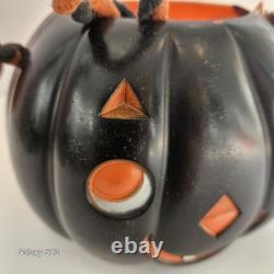 Vtg Kokomold BLACK Plastic Double Sided Jack O Lantern Pumpkin Trick Or Treat Vtg Kokomold BLACK Plastic Double Sided Jack O Lantern Pumpkin Trick Or Treat