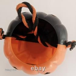 Vtg Kokomold BLACK Plastic Double Sided Jack O Lantern Pumpkin Trick Or Treat Vtg Kokomold BLACK Plastic Double Sided Jack O Lantern Pumpkin Trick Or Treat